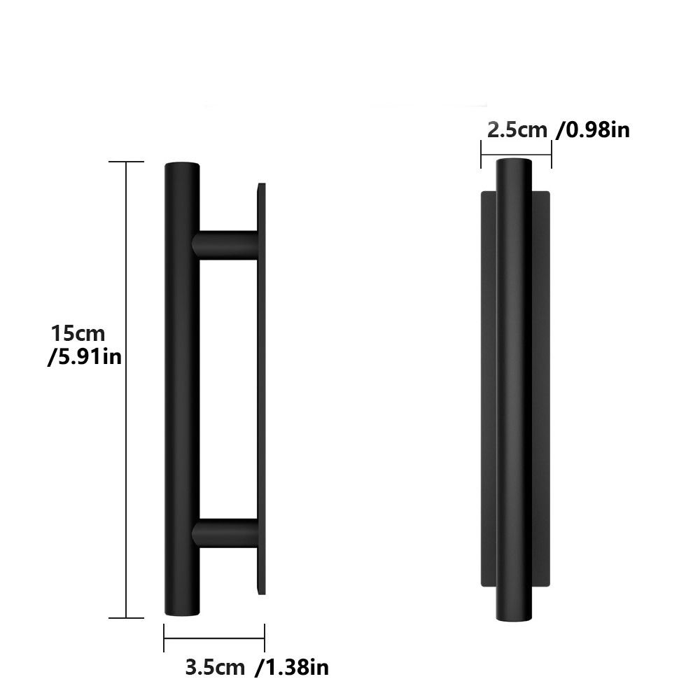 Double-sided Self-adhesive Handle Black/Grey/Gold Aluminum Alloy