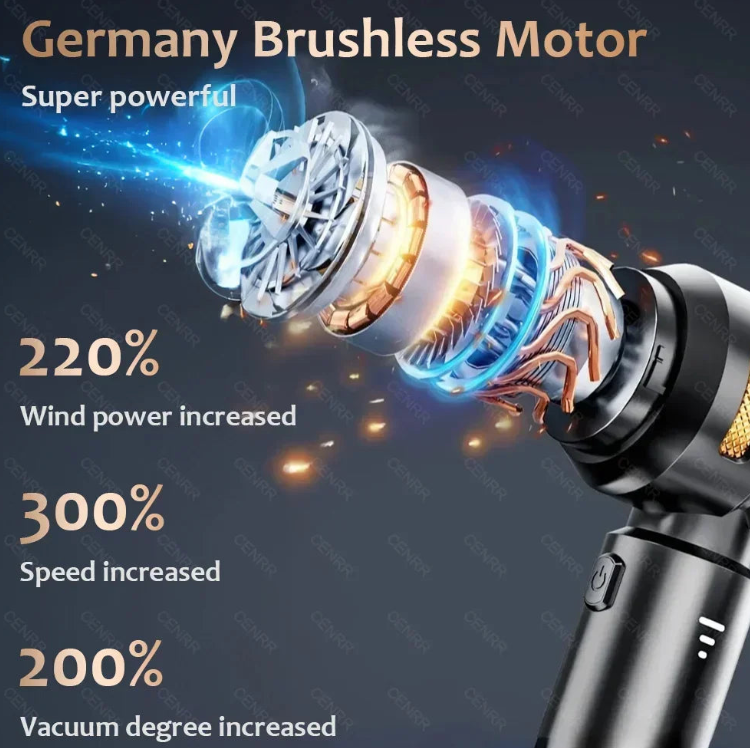CENRR 998000Pa Wireless Car Vacuum Cleaner – Powerful Portable