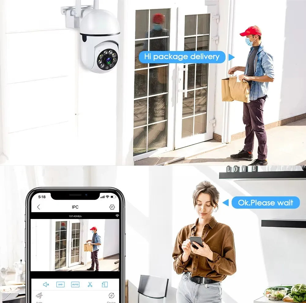8MP Wifi IP Wireless Security Surveillance PTZ Camera 4X Zoom Cameras