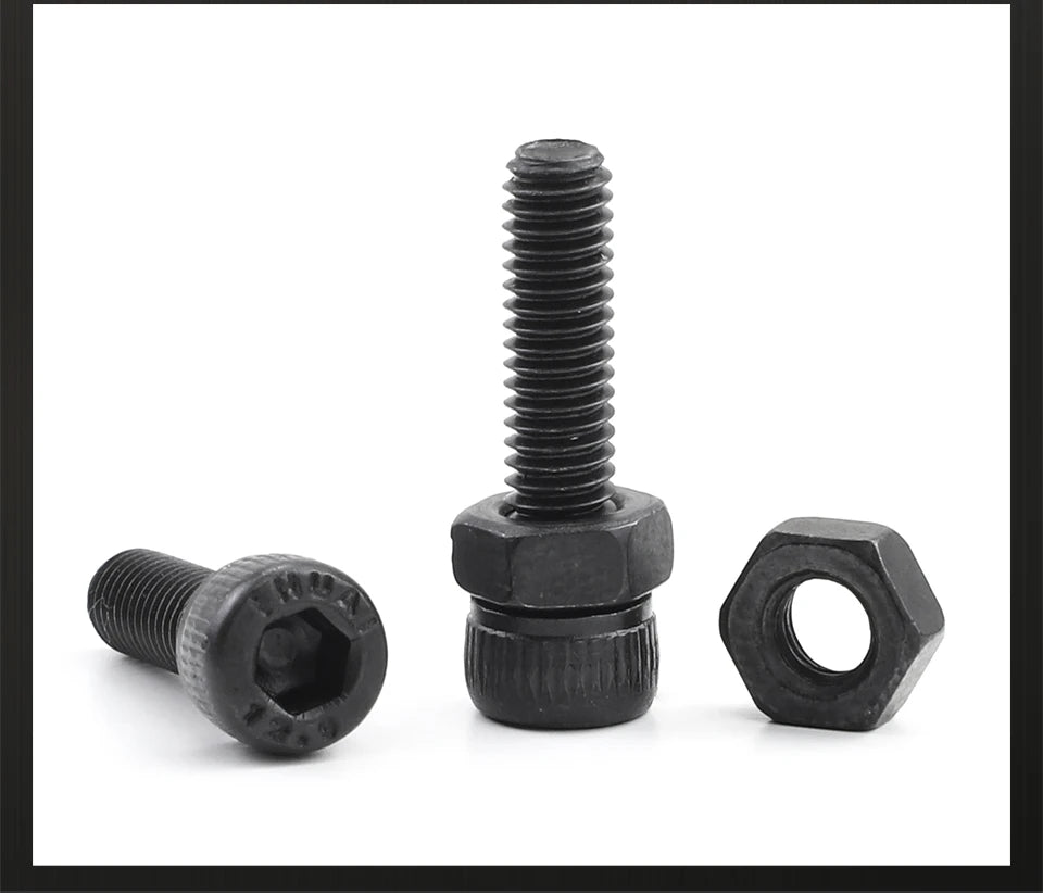 JUIDINTO 1-50pcs Hex Socket Head Cap Screw 12.9 Carbon steel Allen
