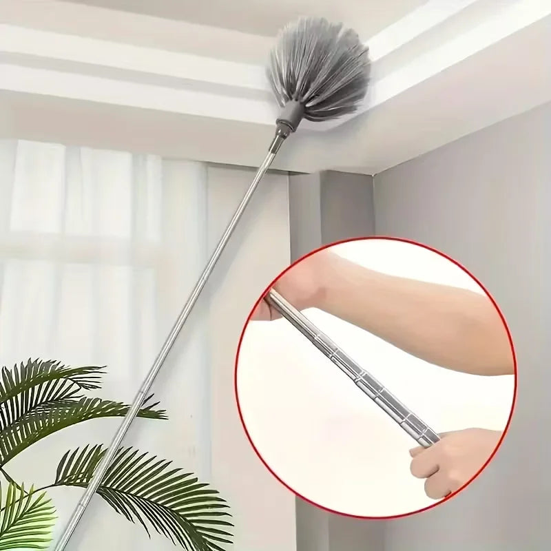 Adjustable Cobweb Ceiling Cleaner – Heavy-Duty Metal Broom & Duster