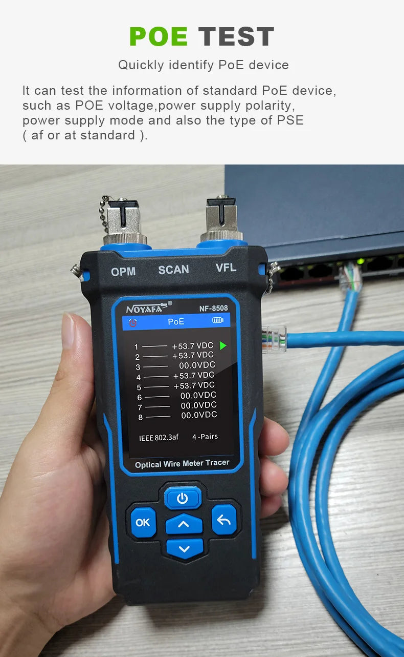 NOYAFA NF-8508 Network Cable Tester – PoE Checker, Wire Tracker