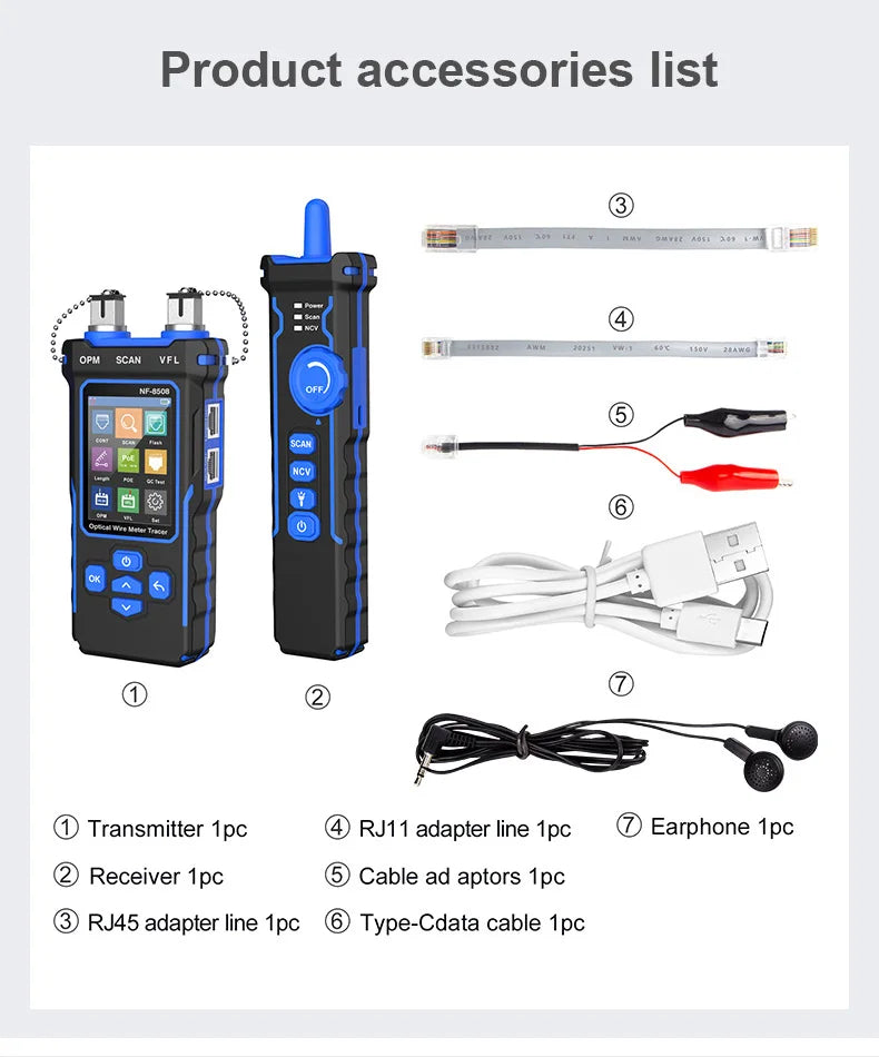 NOYAFA NF-8508 Network Cable Tester – PoE Checker, Wire Tracker