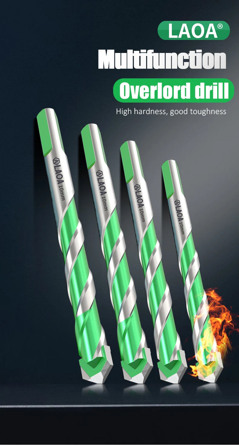 Drill Bit Super Hard Alloy Twist Overlord Drill Through Hole Glass