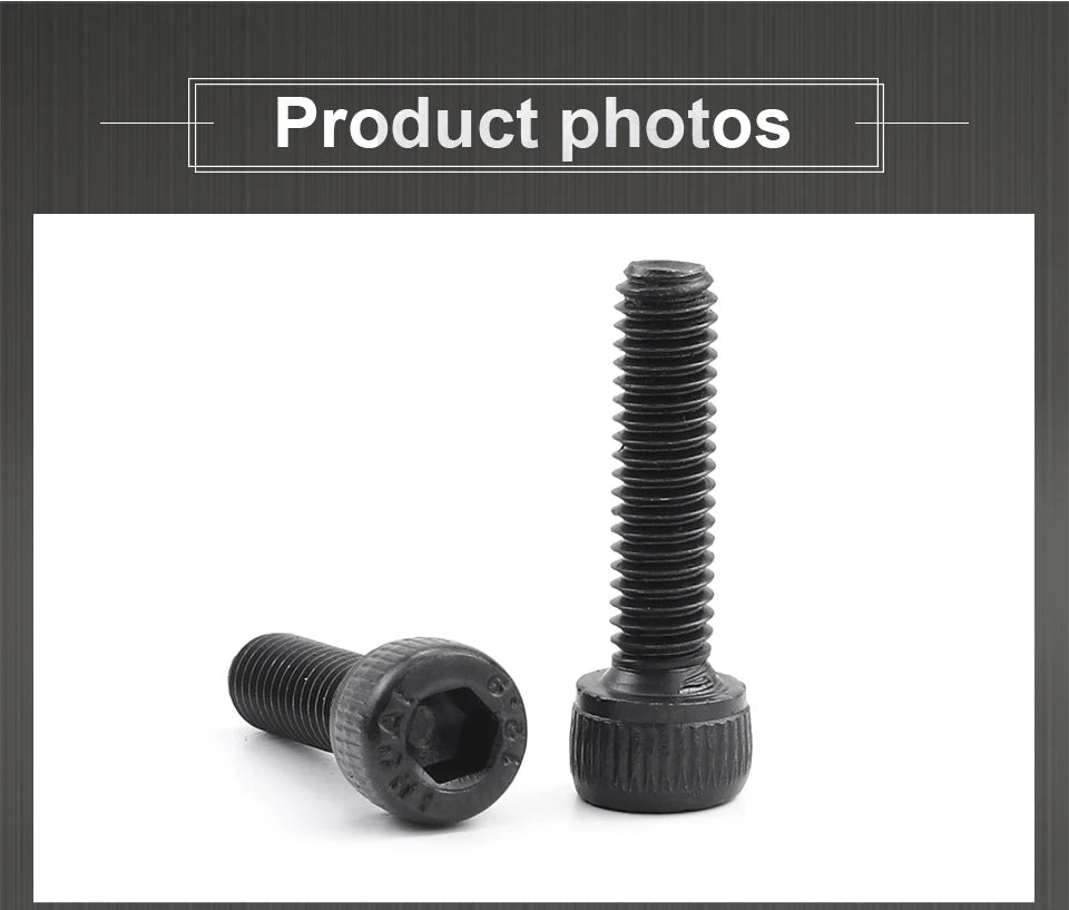 JUIDINTO 1-50pcs Hex Socket Head Cap Screw 12.9 Carbon steel Allen