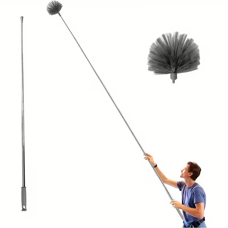 Adjustable Cobweb Ceiling Cleaner – Heavy-Duty Metal Broom & Duster
