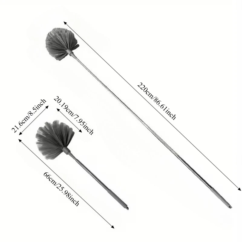 Adjustable Cobweb Ceiling Cleaner – Heavy-Duty Metal Broom & Duster