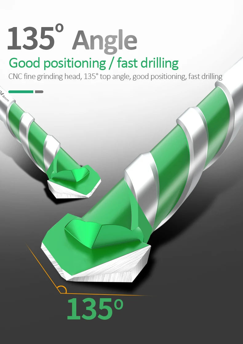 Drill Bit Super Hard Alloy Twist Overlord Drill Through Hole Glass