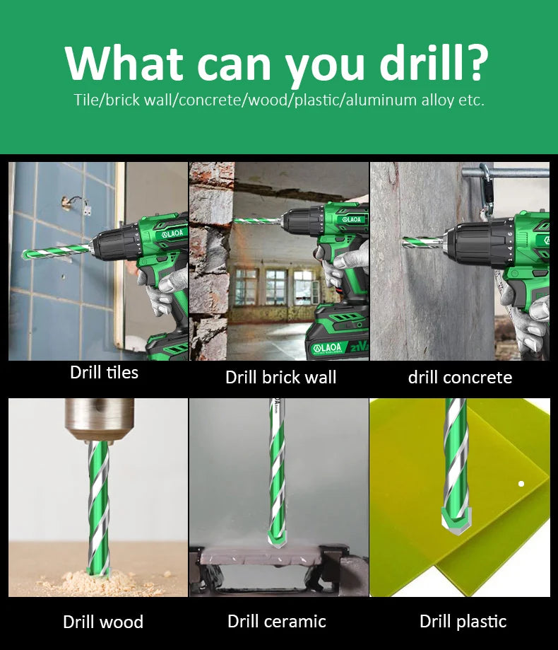 Drill Bit Super Hard Alloy Twist Overlord Drill Through Hole Glass