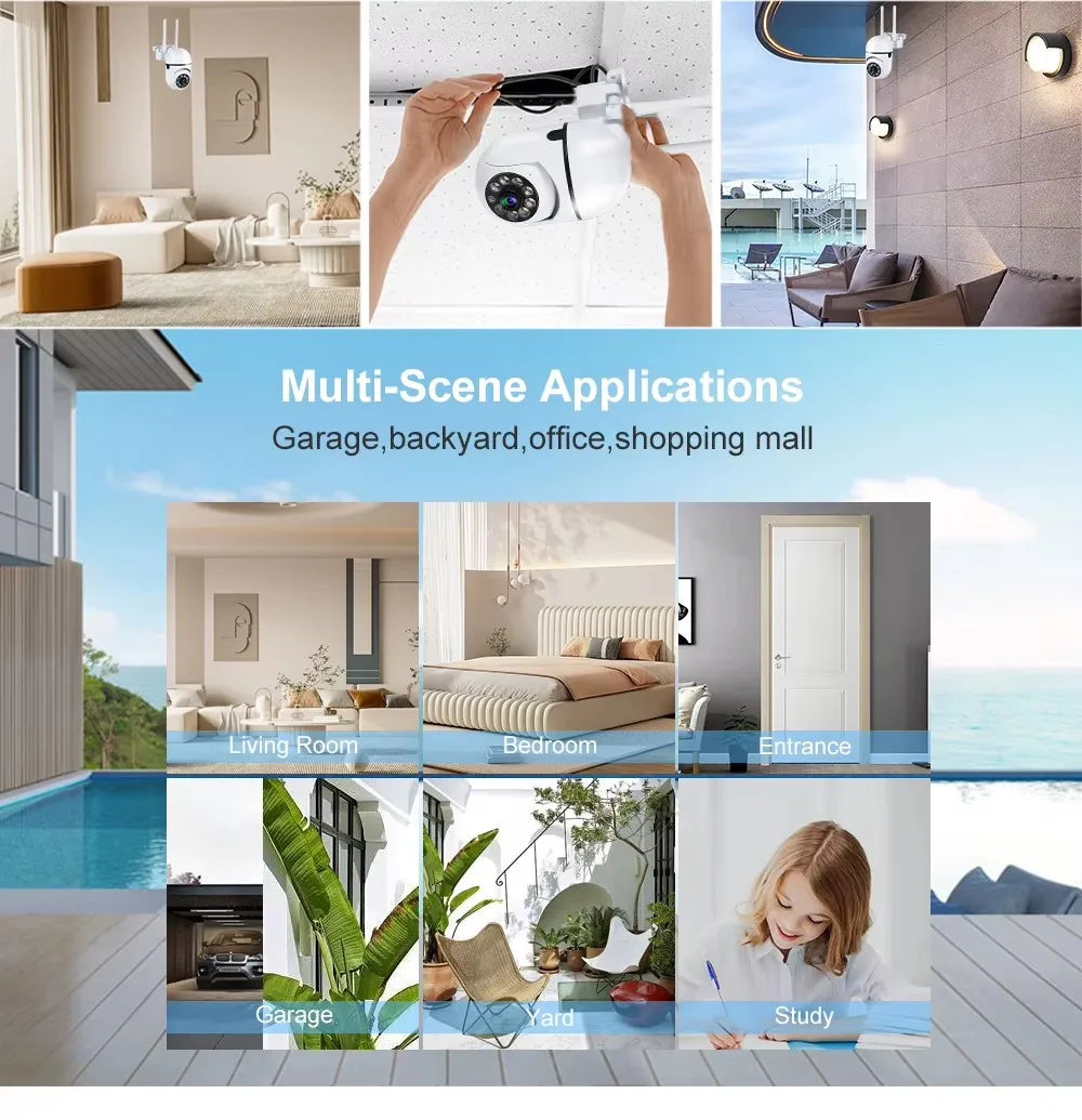 8MP Wifi IP Wireless Security Surveillance PTZ Camera 4X Zoom Cameras