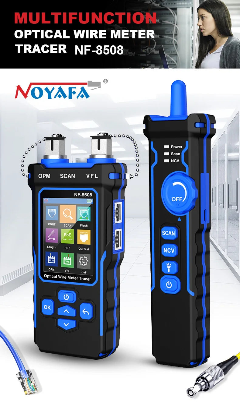 NOYAFA NF-8508 Network Cable Tester – PoE Checker, Wire Tracker