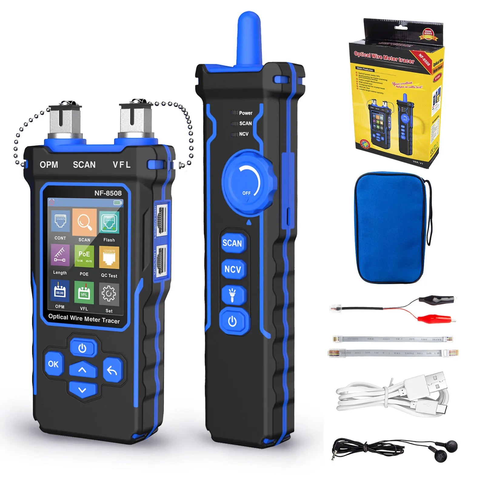 NOYAFA NF-8508 Network Cable Tester – PoE Checker, Wire Tracker