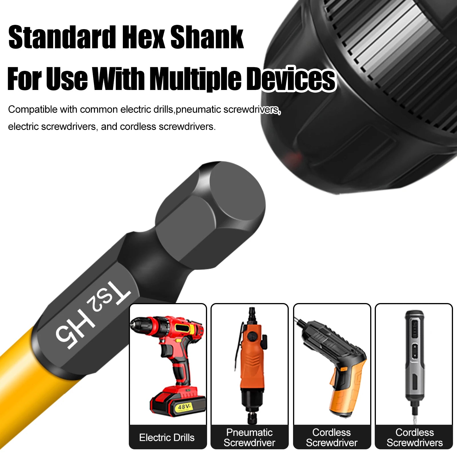 Magnetic Hex Driver Bits Set 50/100/150mm H1.5-H10mm with Enhanced