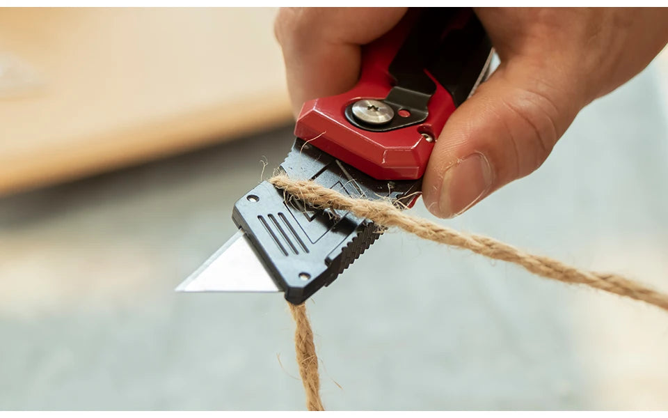 T TOVIA Folding Knife Replaceable Utility Knife for Cable Cartons