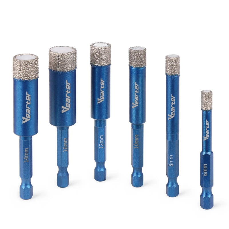 Vearter 6-16mm Diamond Dry Drilling Core Bit Hex Shank Brazed Drill