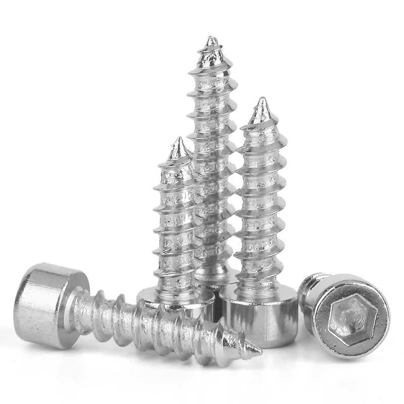 20/55pcs M2 M2.6 M3 M4 M5 M6 Hexagon Hex Socket Cap Head Self Tapping