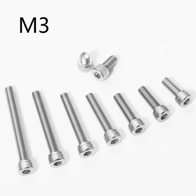 M3 Bolt 304 Stainless Steel Hex Socket Screw M3*5 6 8 10 12 22 25 3...