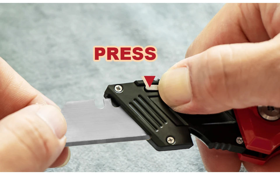 T TOVIA Folding Knife Replaceable Utility Knife for Cable Cartons