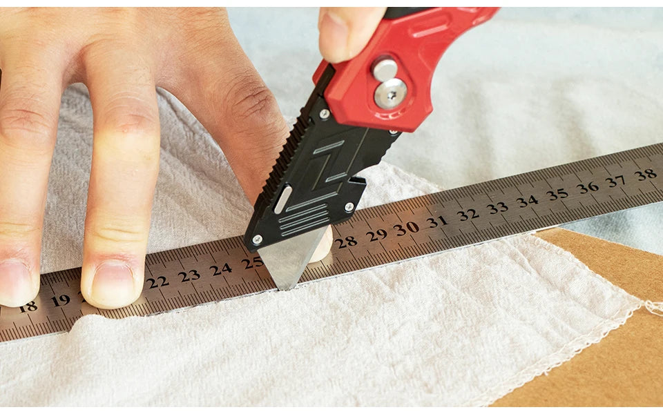 T TOVIA Folding Knife Replaceable Utility Knife for Cable Cartons