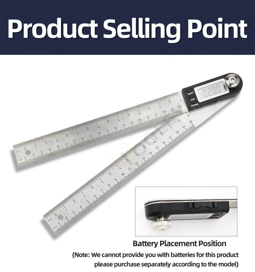 Goniometer Electronic Protractor Digital Gauge Angle Measurement Tool
