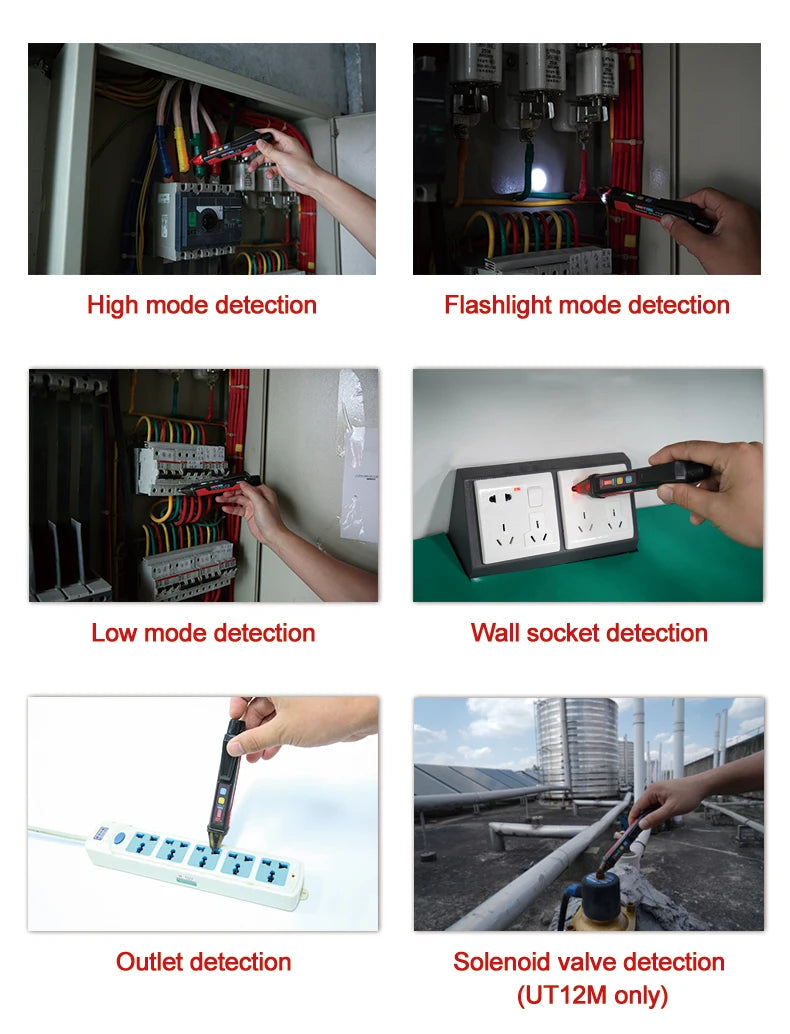 UNI-T UT12D UT12E UT12M Non Contact Voltage Detector Pen High and Low