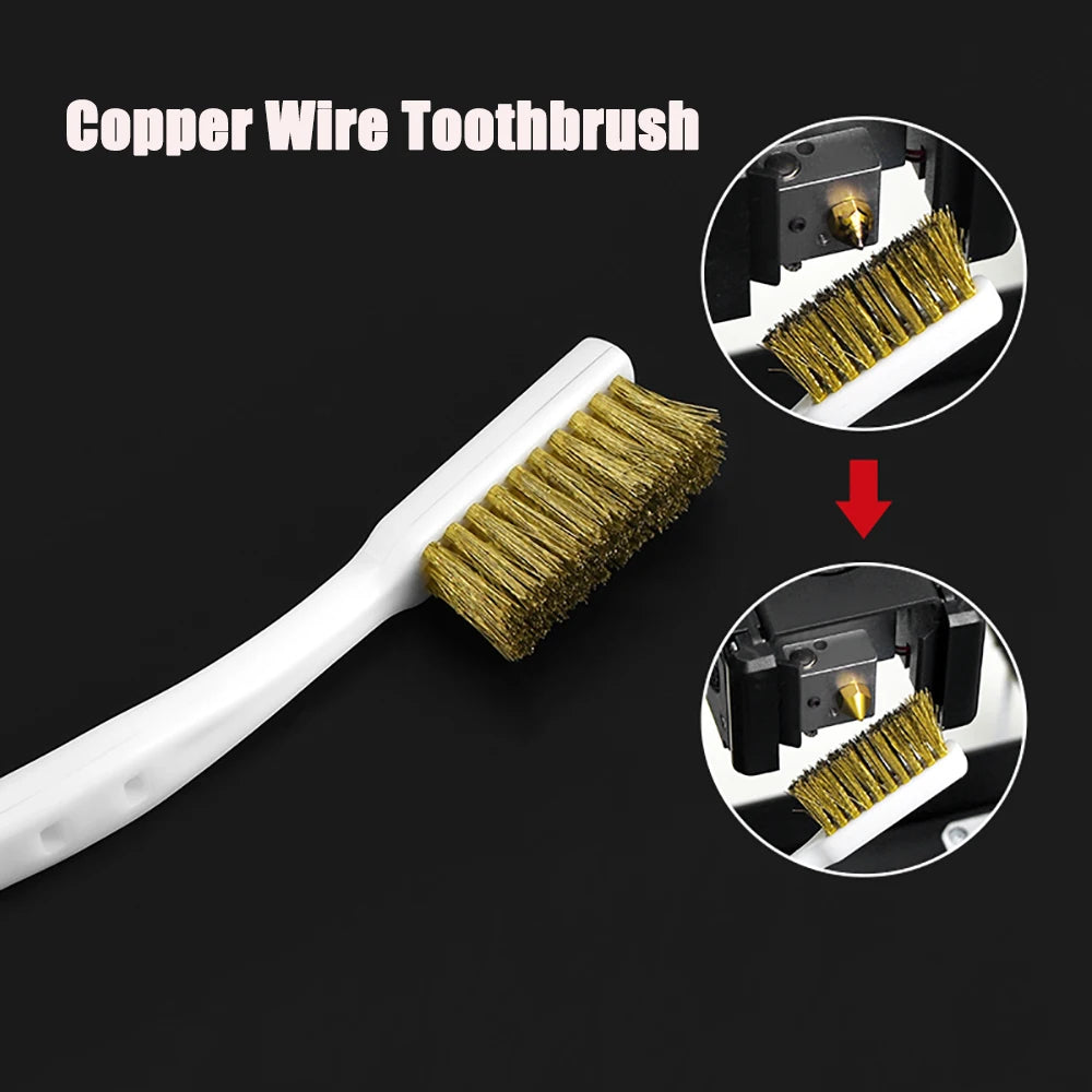 1/2/3Pcs Copper Wire Toothbrush Nozzle For 3D Printer Accessories