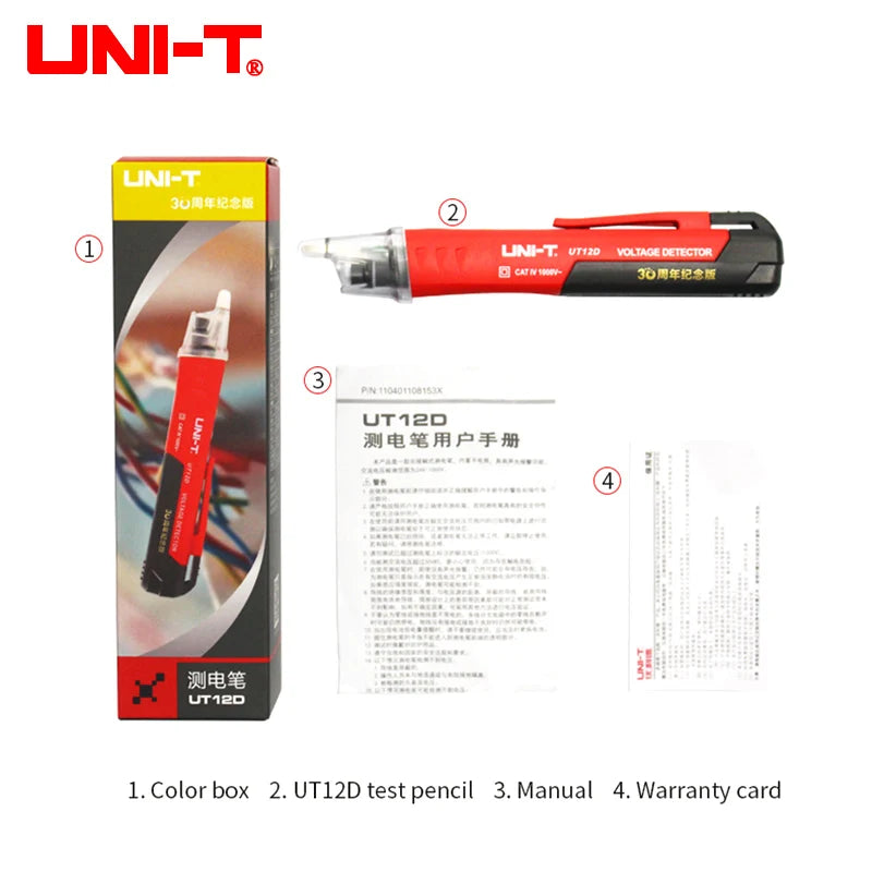 UNI-T UT12D UT12E UT12M Non Contact Voltage Detector Pen High and Low
