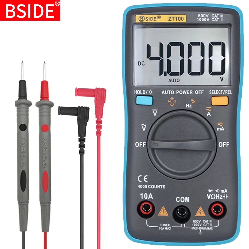 Digital Multimeter ZT100 4000 counts DC/AC Voltage Current