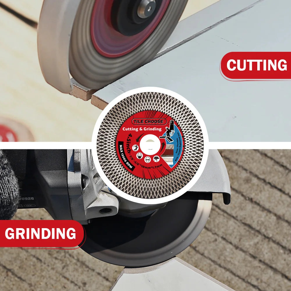 Turbo Diamond Cutting Disc 115–125mm – Porcelain, Tile & Granite