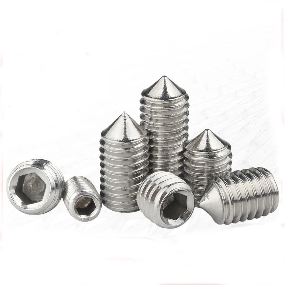 10pcs/lot Hex hexagon socket set screw cone point grub screw M2 M2.5
