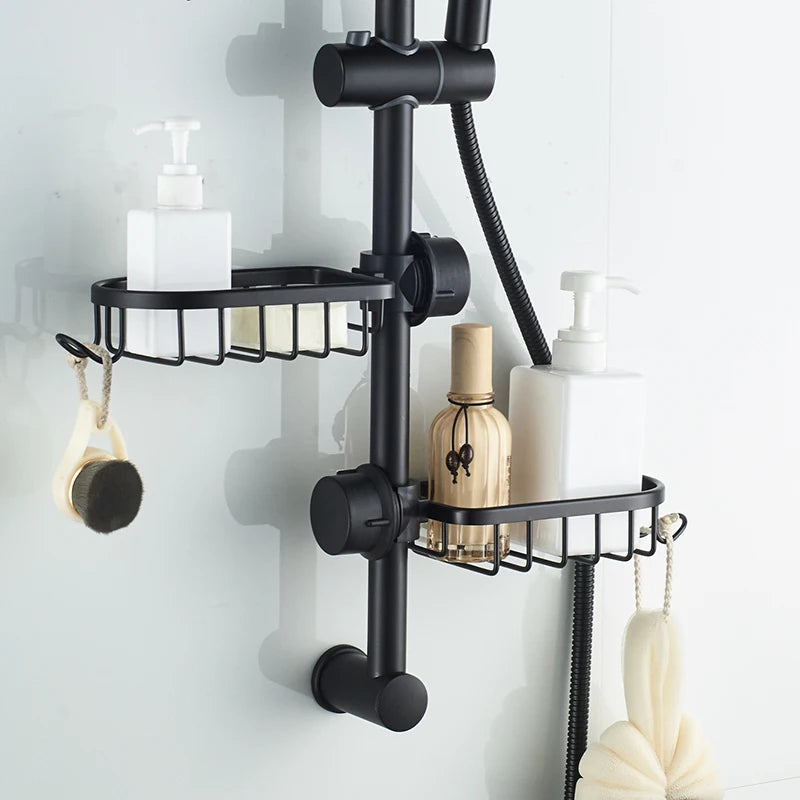 Aluminum Basket Shelf Kitchen Space Sponge Storage Faucet Holder Soap