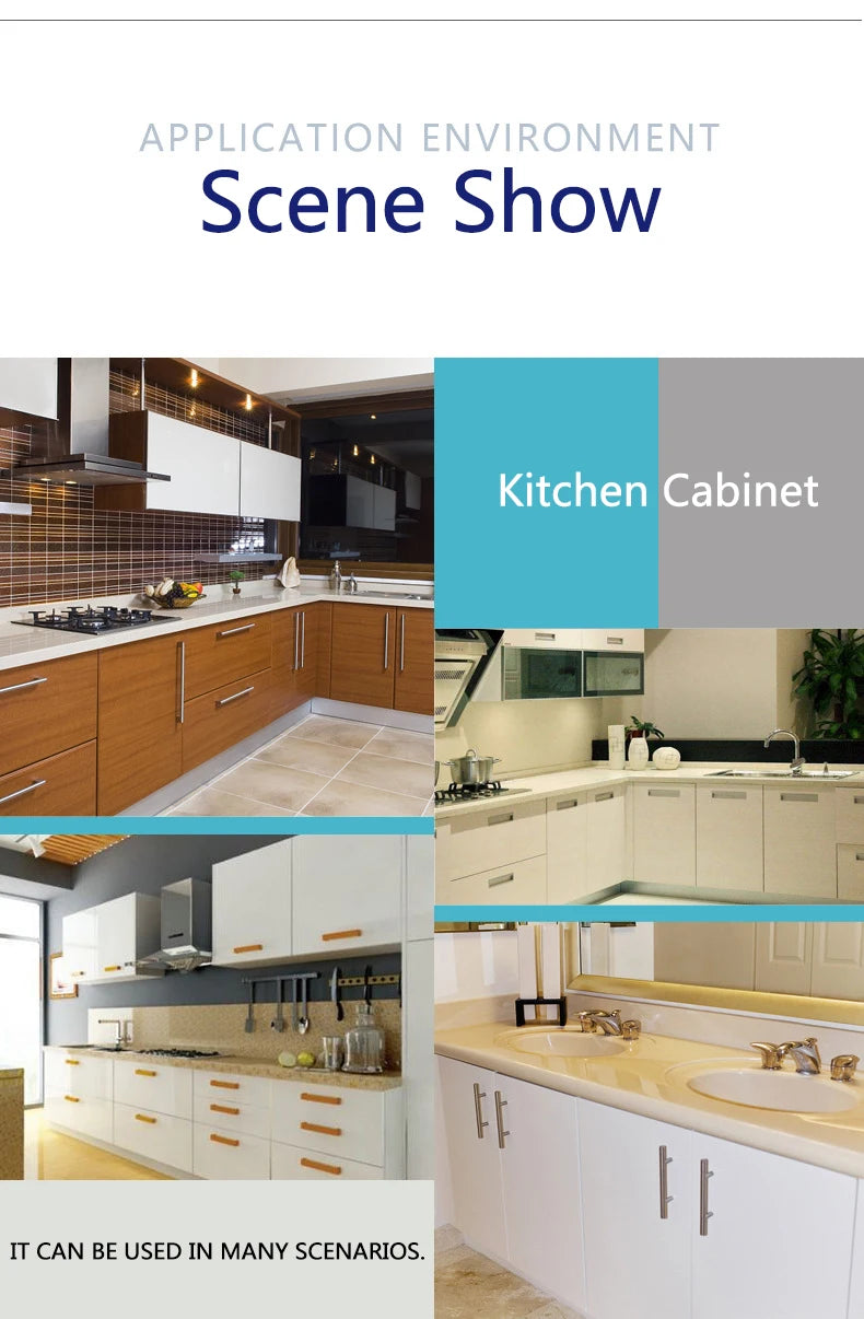 Modern Stainless Steel Kitchen Door Cabinet T Bar Handle Pull Knob