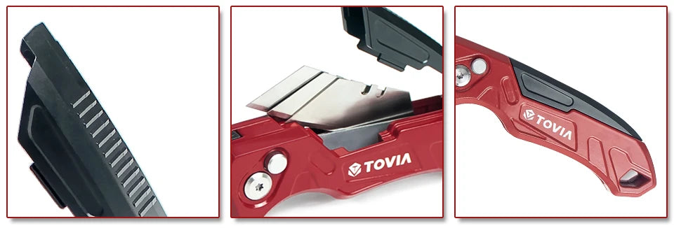T TOVIA Folding Knife Replaceable Utility Knife for Cable Cartons