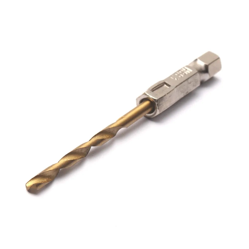 1.5mm 2mm Titanium HSS Coated Drill Bit 1/4 Hex Shank Twist Drill Bit