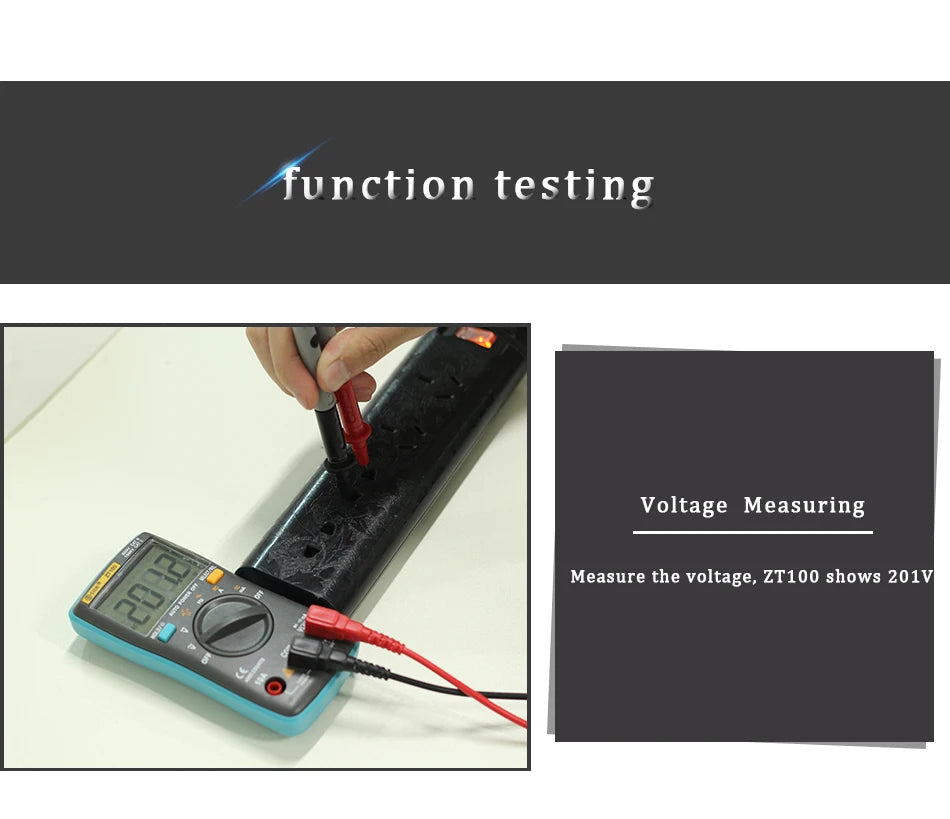 Digital Multimeter ZT100 4000 counts DC/AC Voltage Current