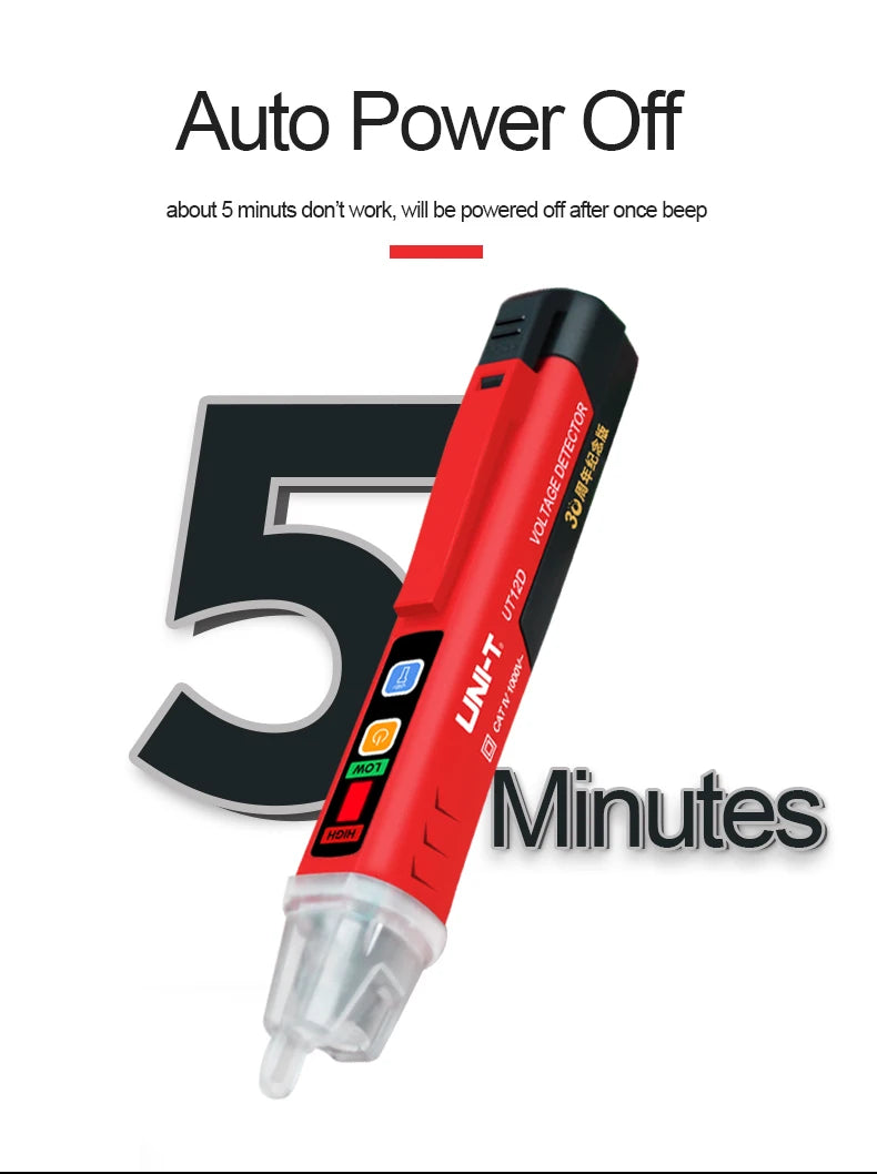 UNI-T UT12D UT12E UT12M Non Contact Voltage Detector Pen High and Low