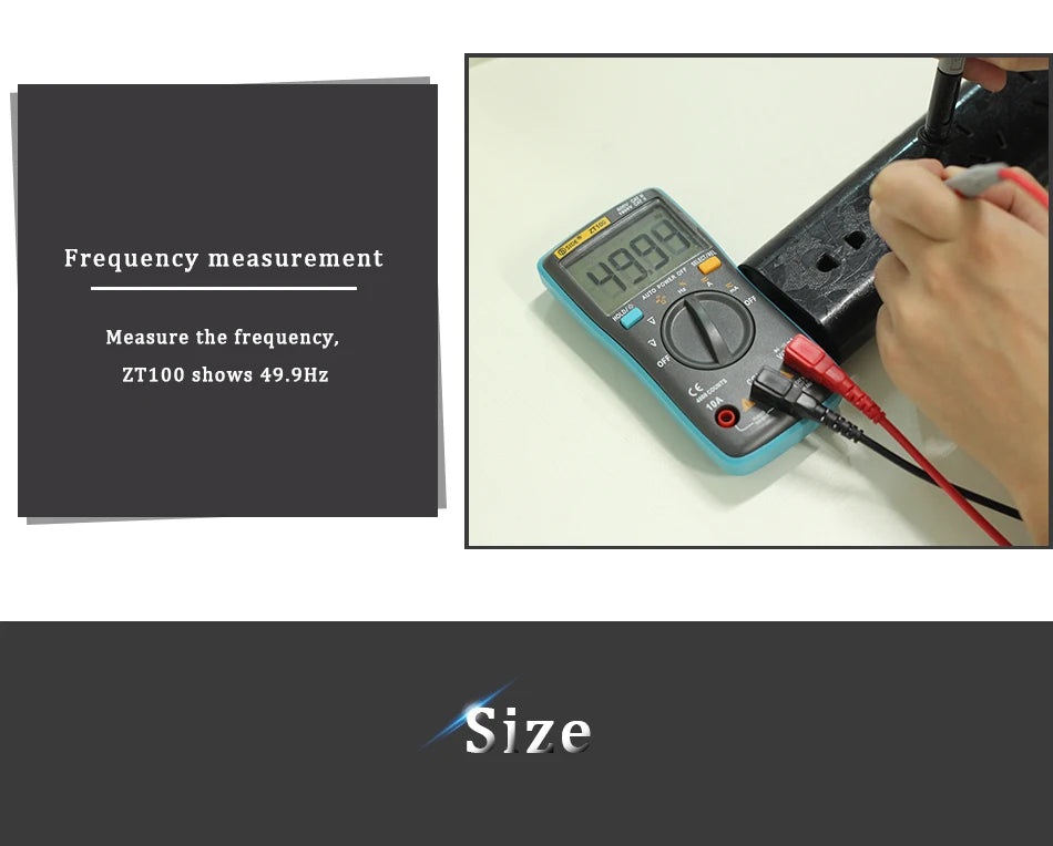 Digital Multimeter ZT100 4000 counts DC/AC Voltage Current