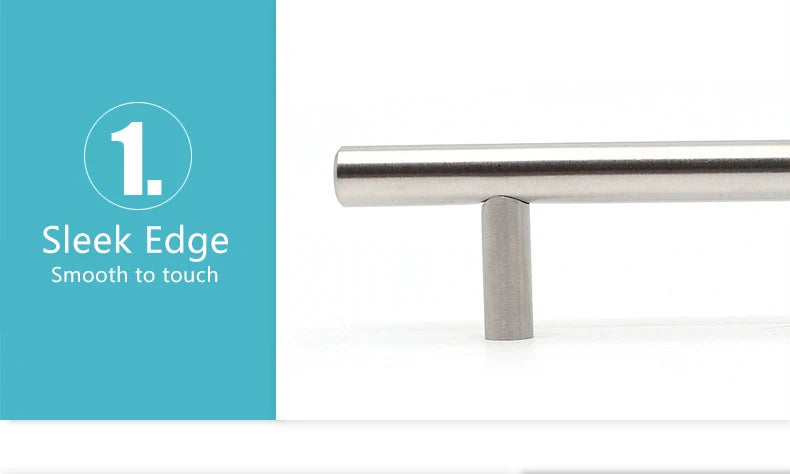 Modern Stainless Steel Kitchen Door Cabinet T Bar Handle Pull Knob