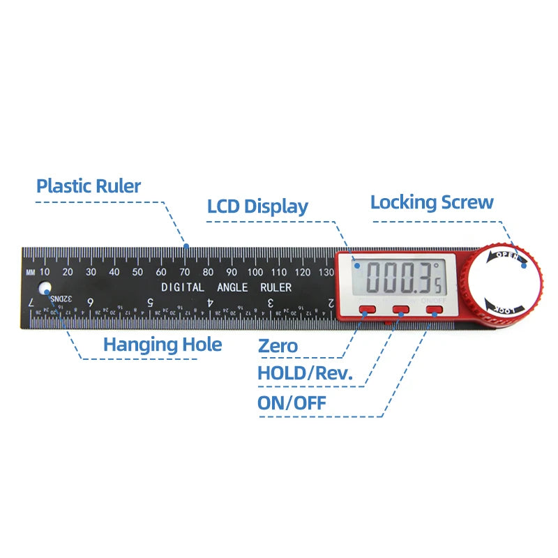 Goniometer Electronic Protractor Digital Gauge Angle Measurement Tool