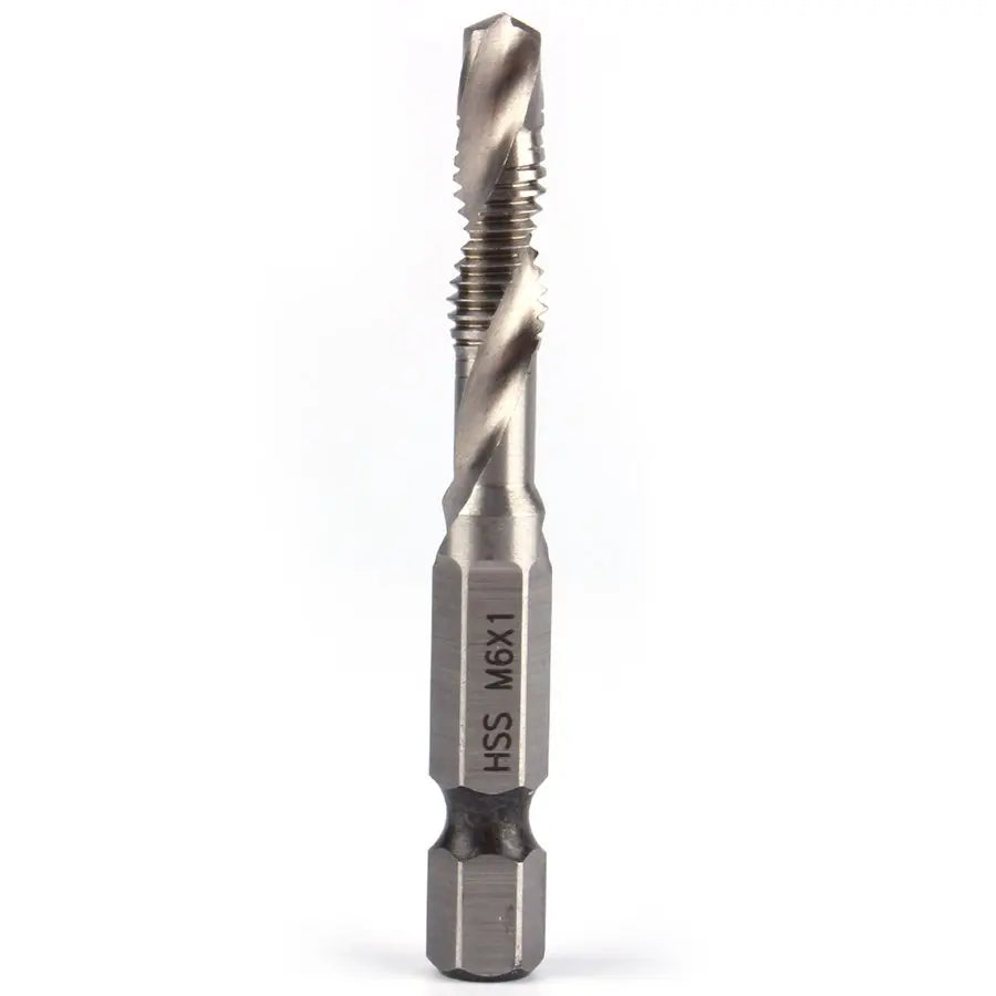 6pcs M3-M10 Screw Tap Drill Bits Hss Taps Countersink Deburr Set