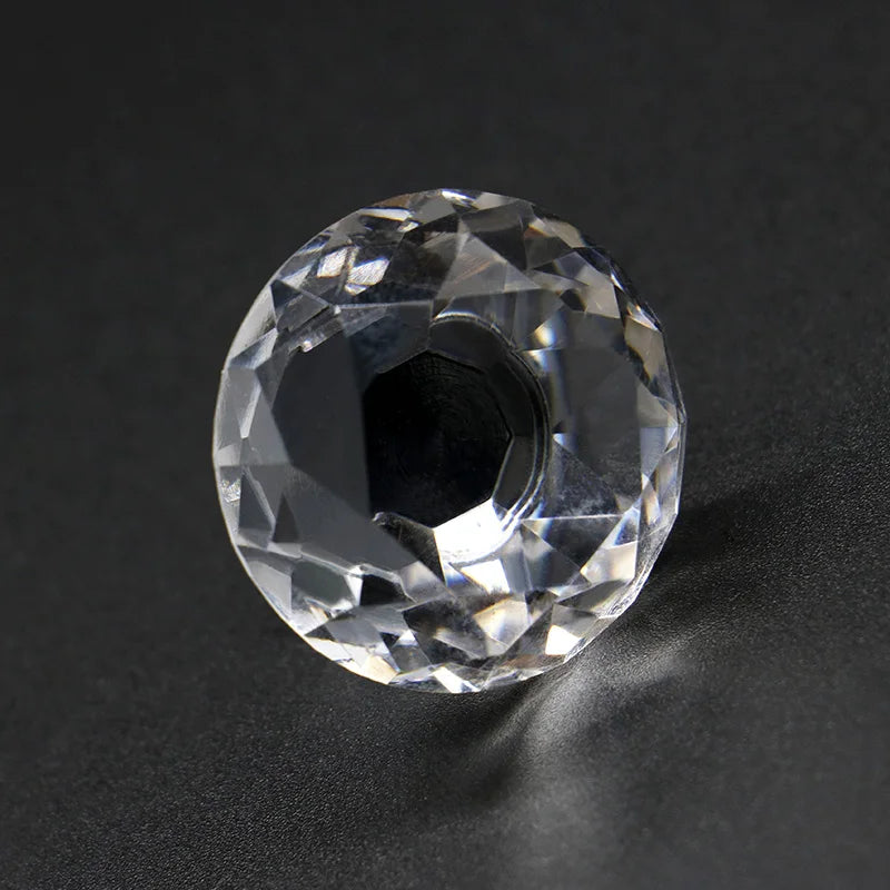 20-40mm Diamond Shape Design Crystal Glass Knobs Cupboard Drawer Pull