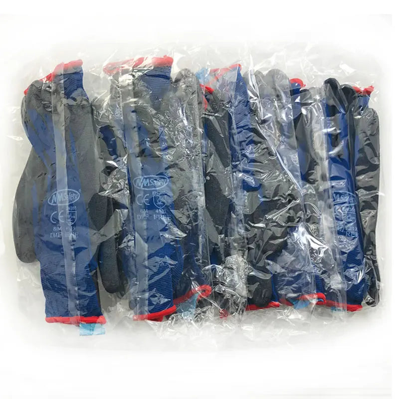 NMSAFETY 12 Pairs Working Protective Glove Men Flexible Nylon or