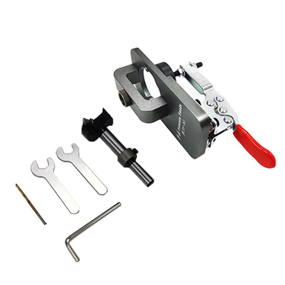 35mm Hinge Cup Hole Opener Kit — Cabinet Door Hinge Drilling Guide