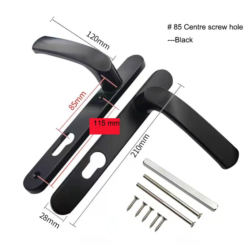 Narrow Universal Security Sliding Door Handle Size 85mm 92mm