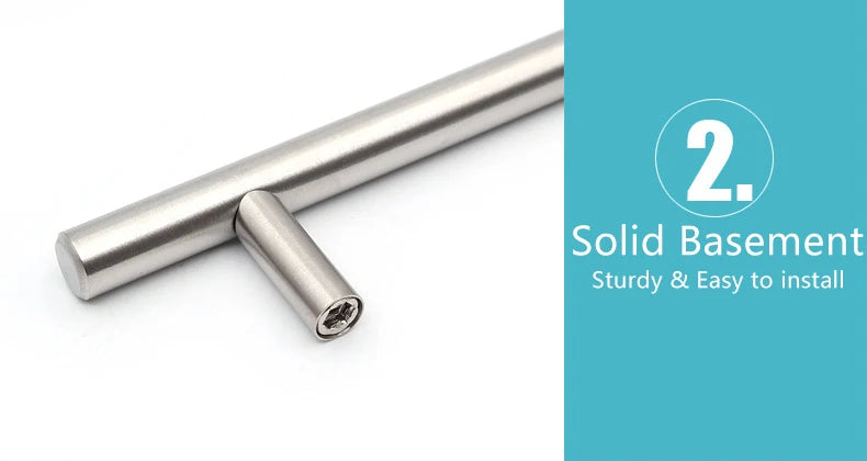 Modern Stainless Steel Kitchen Door Cabinet T Bar Handle Pull Knob