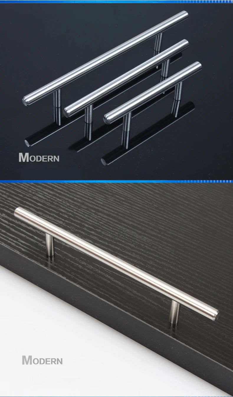 Modern Stainless Steel Kitchen Door Cabinet T Bar Handle Pull Knob