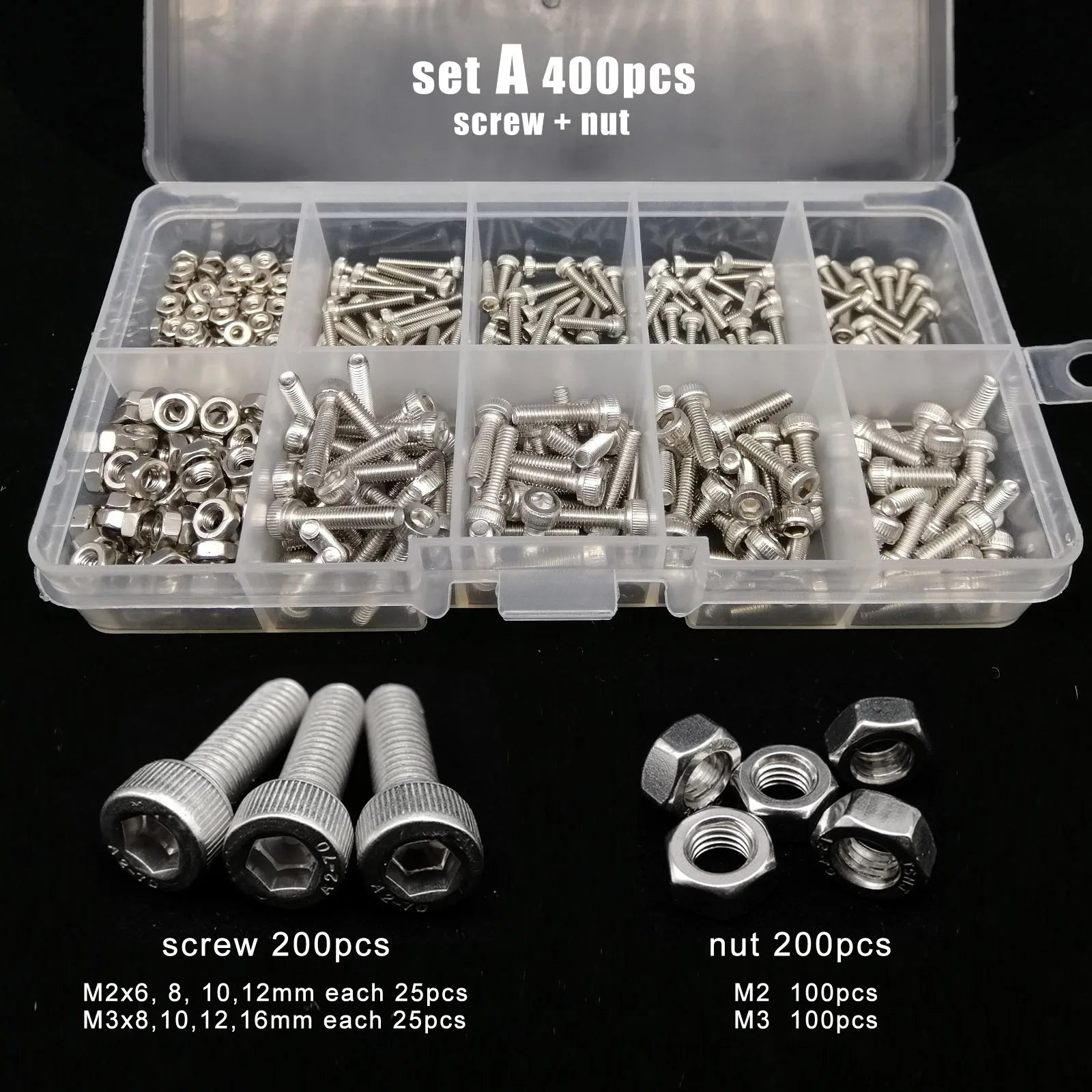 Total 400/650/1140/2100X M1.6 M2 M2.5 M3 M4 M5 304 Stainless Steel