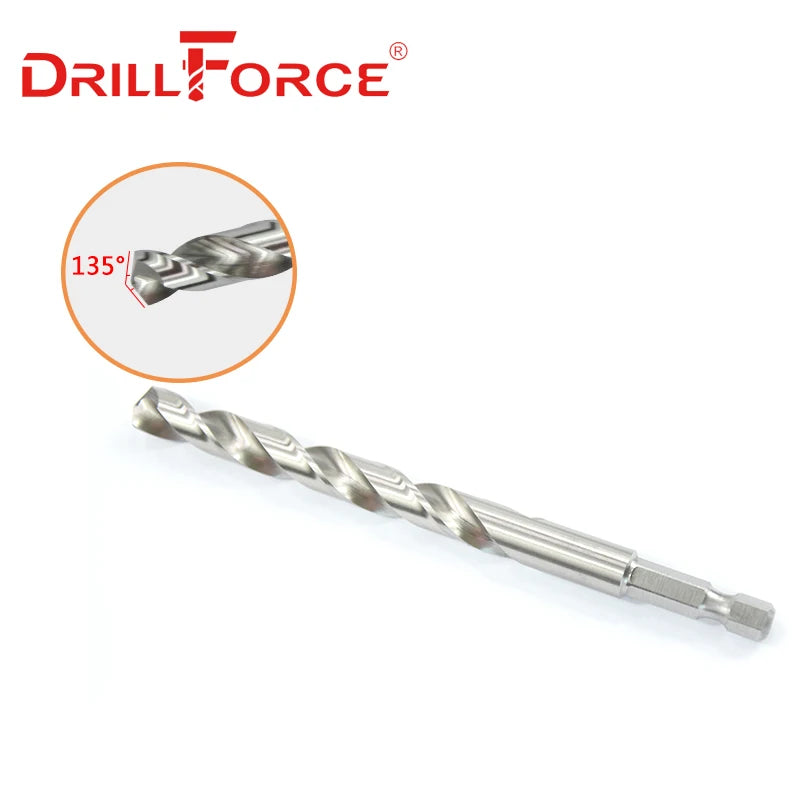 10PCS 1.5mm-13mm M35 HSSCO Cobalt Drill Bits HSS Twist Hex Quick
