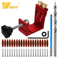 47-Piece Pocket Hole Jig Kit — 15° Angle Drill Guide & Carpentry Wo...