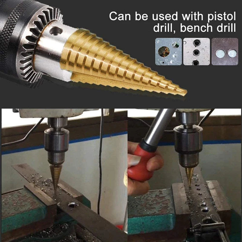 4-32 mm 4-20 mm HSS Titanium Coated Step Drill Bit High Speed Steel
